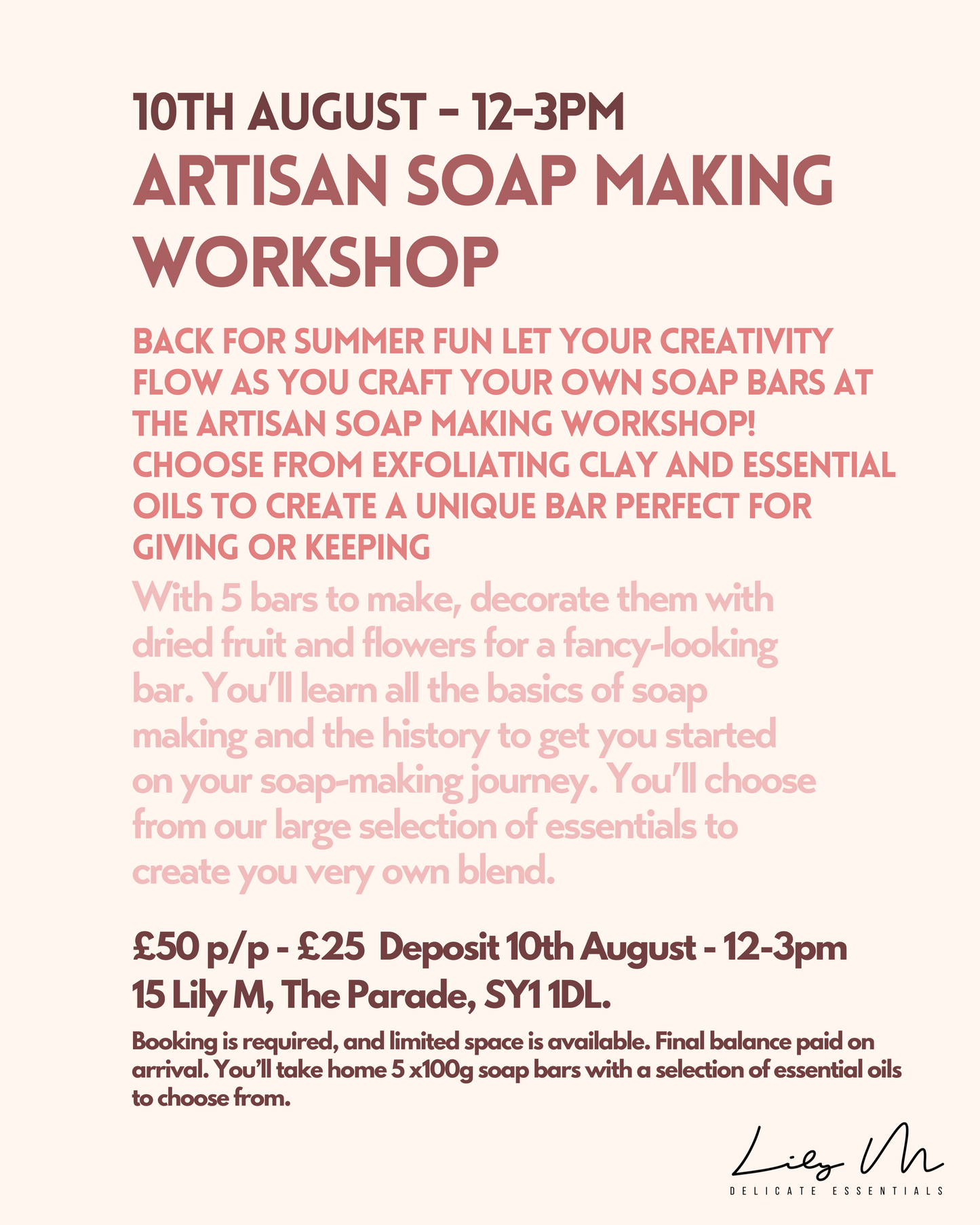 Artisan Soap Making Workshop 🧼 🌷🫧🧖🏻‍♀️