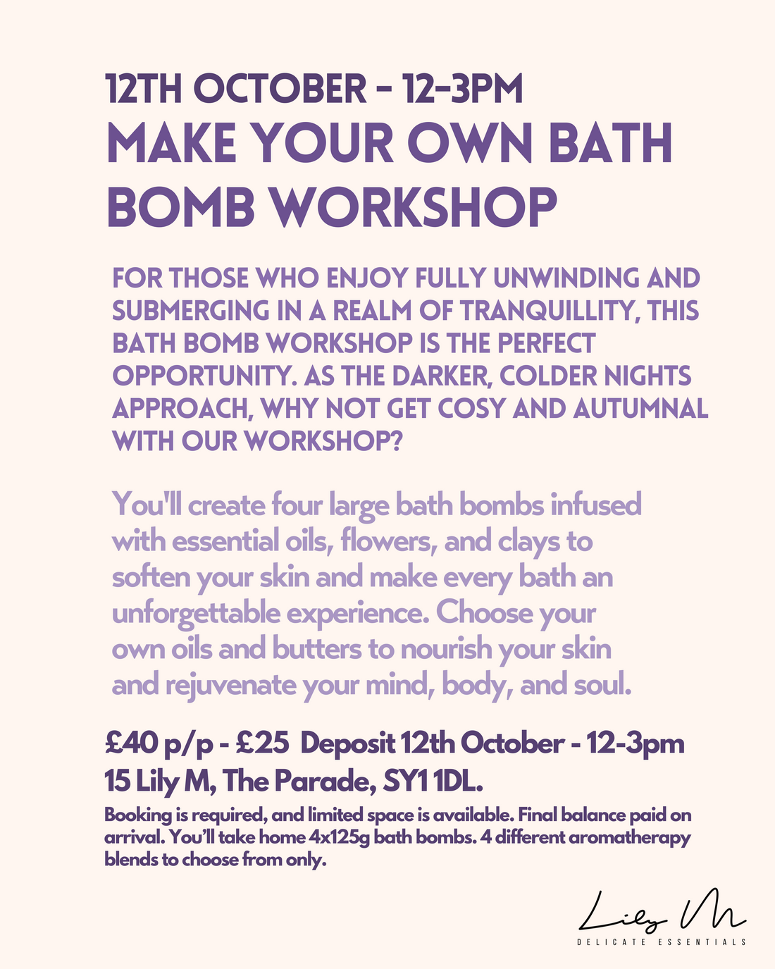 Bath Bomb Making Workshop  🛀🌙🫧🔮
