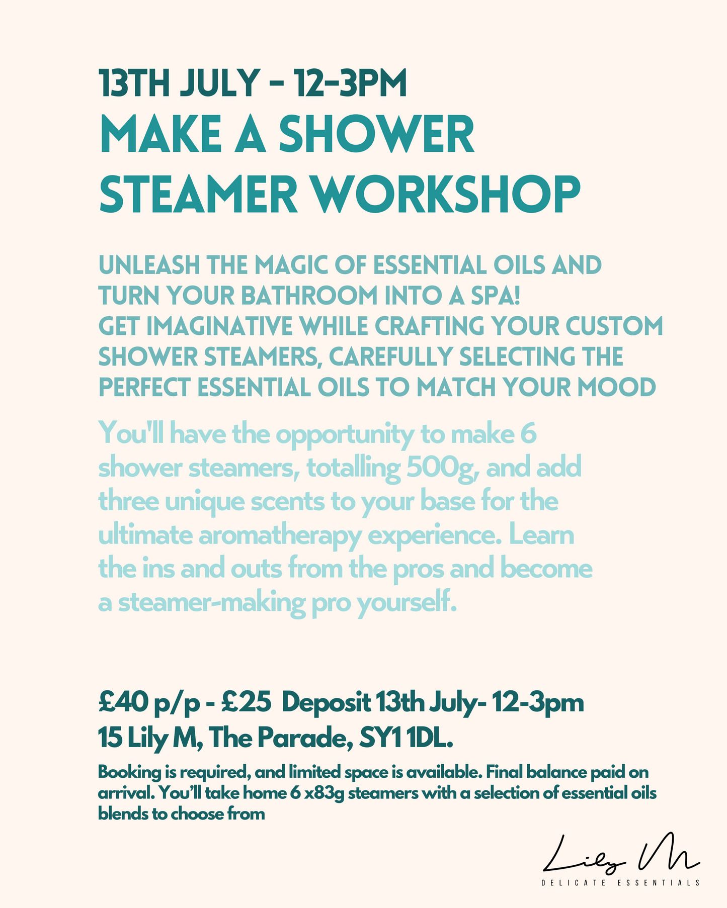 Shower Steamer Workshop 🚿🧘🏻‍♀️💜🌿☁️