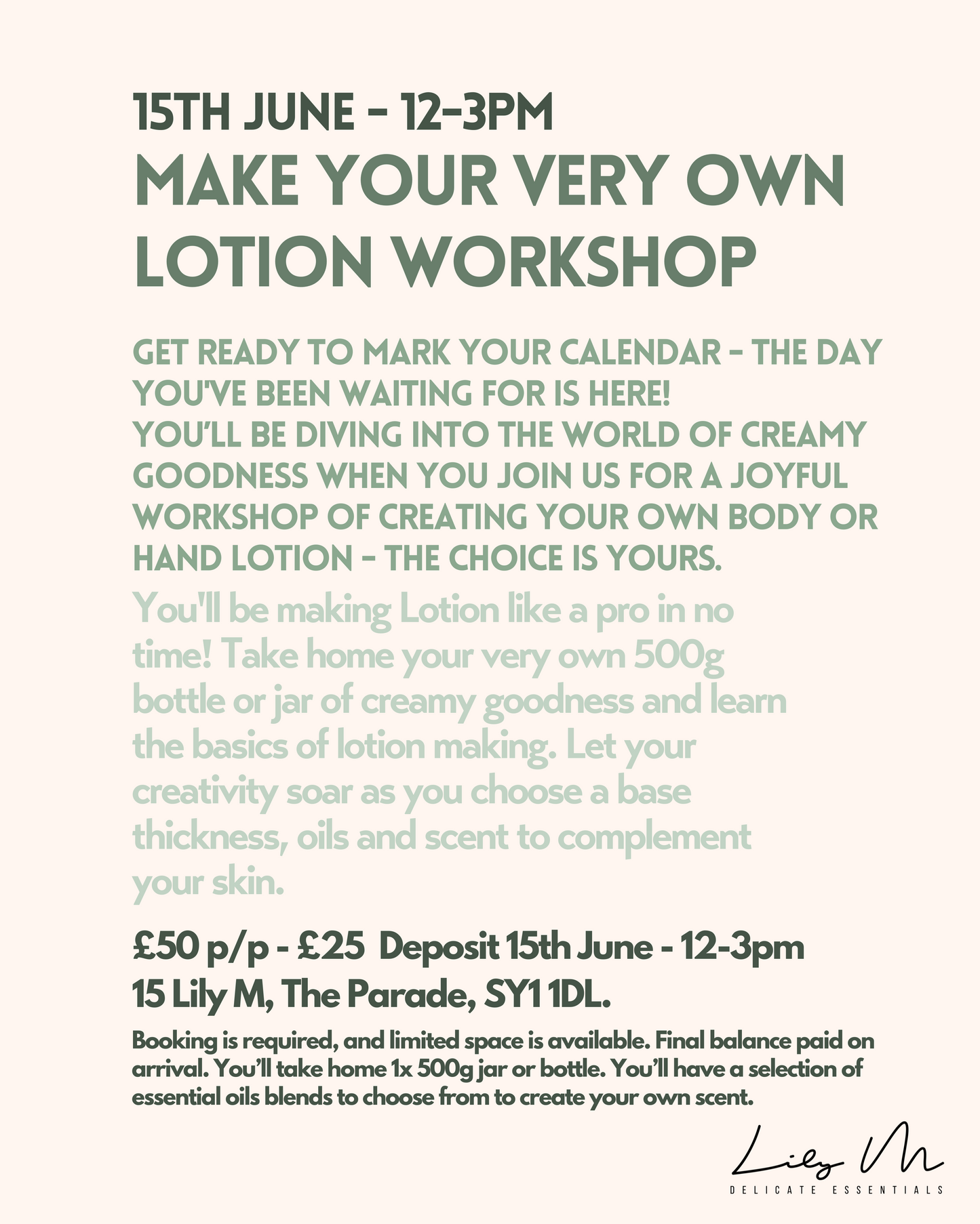 Lotion Making Workshop 🧴✨🫙🍦