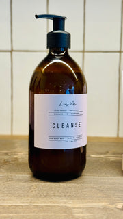 Cedarwood lime & Black pepper Hand & Body wash 500ml amber glass bottle with a black pump