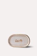 Black zippered case on a white background