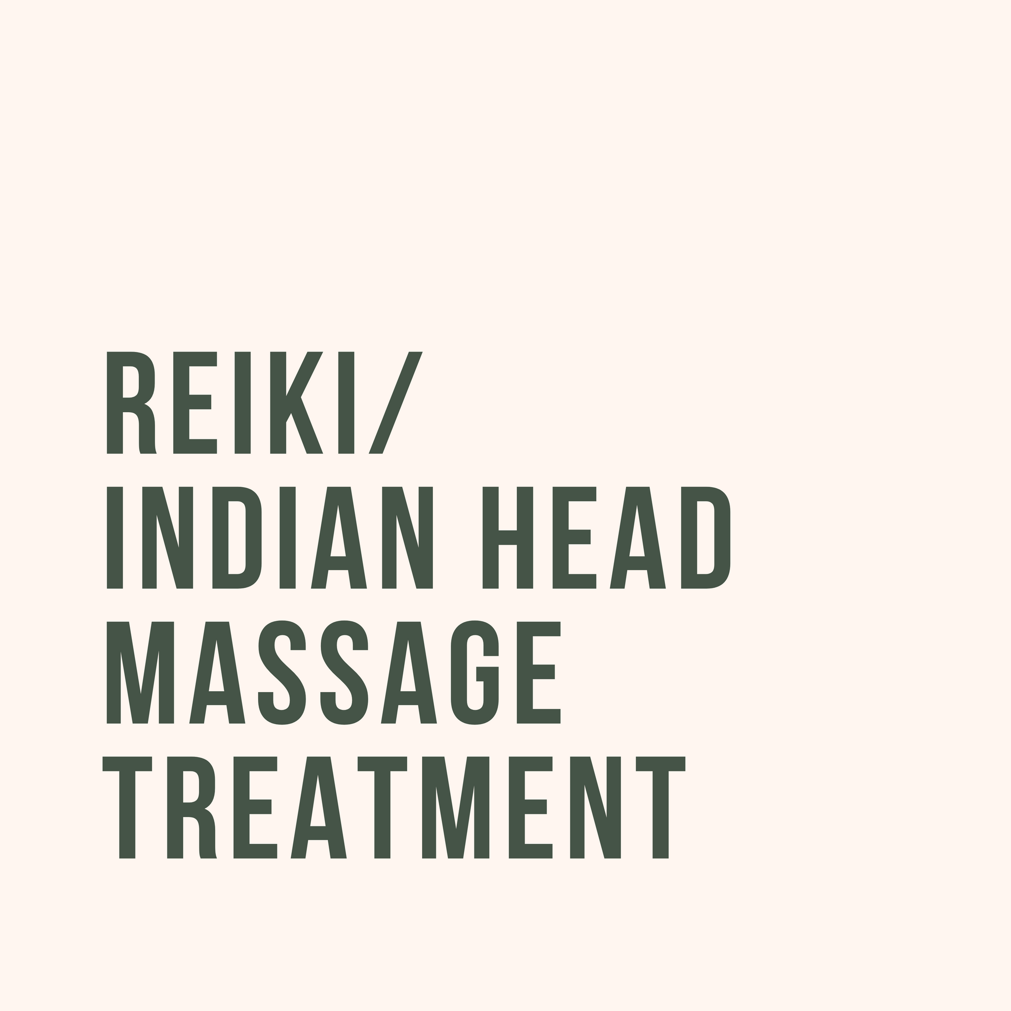 Reiki & Indian Head Massage Treatments