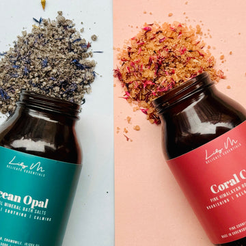 Ocean Opal and Coral Cove together with salts spilling out 